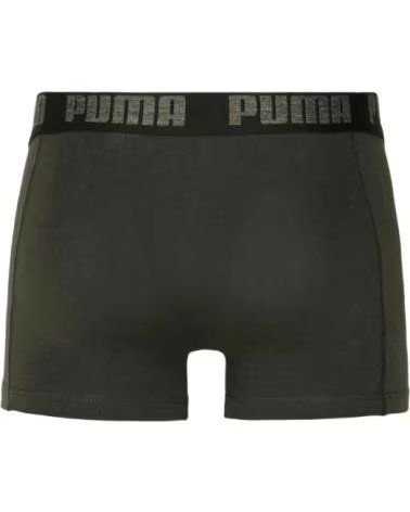 PUMA BIPACK BOXERS GEEN MELANGE COTTON TRUNK VERDE
