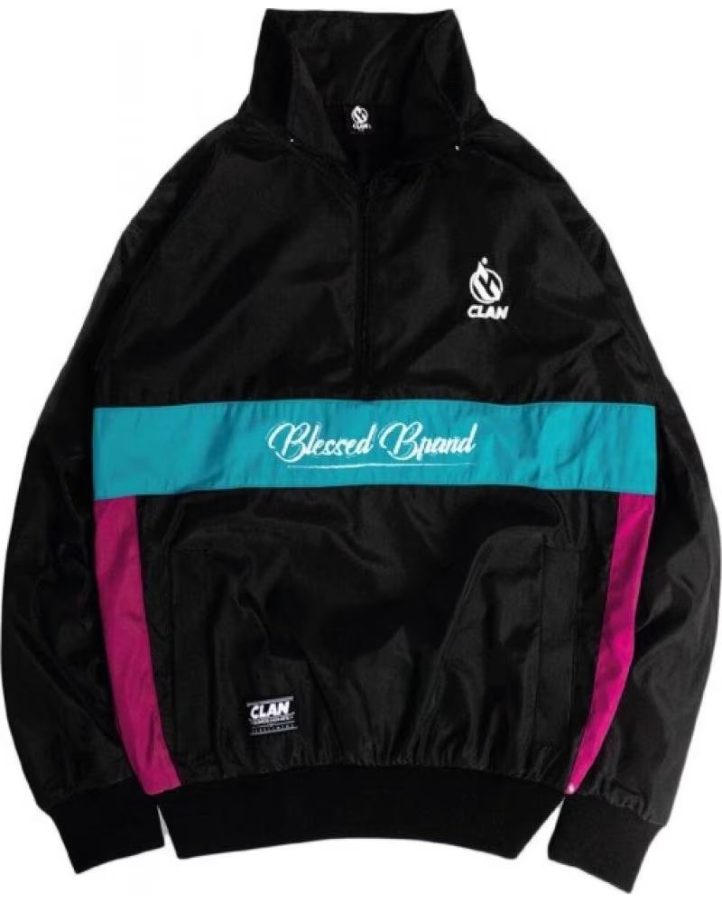 CLAN CHAQUETA NEGRA RESPECT THE WINDBREAKER NEGRO