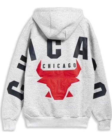 OVER STREET SUDADERA BULL CHICAGO HOODIE GRIS