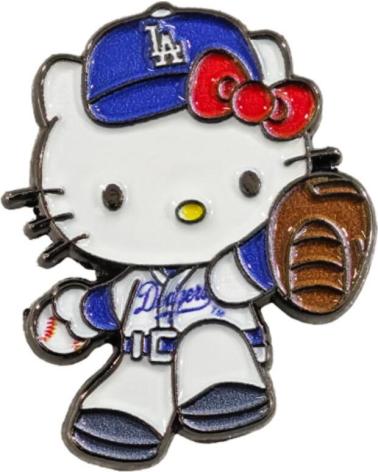 PIN BASEBALL KITTY VARIOS COLORES