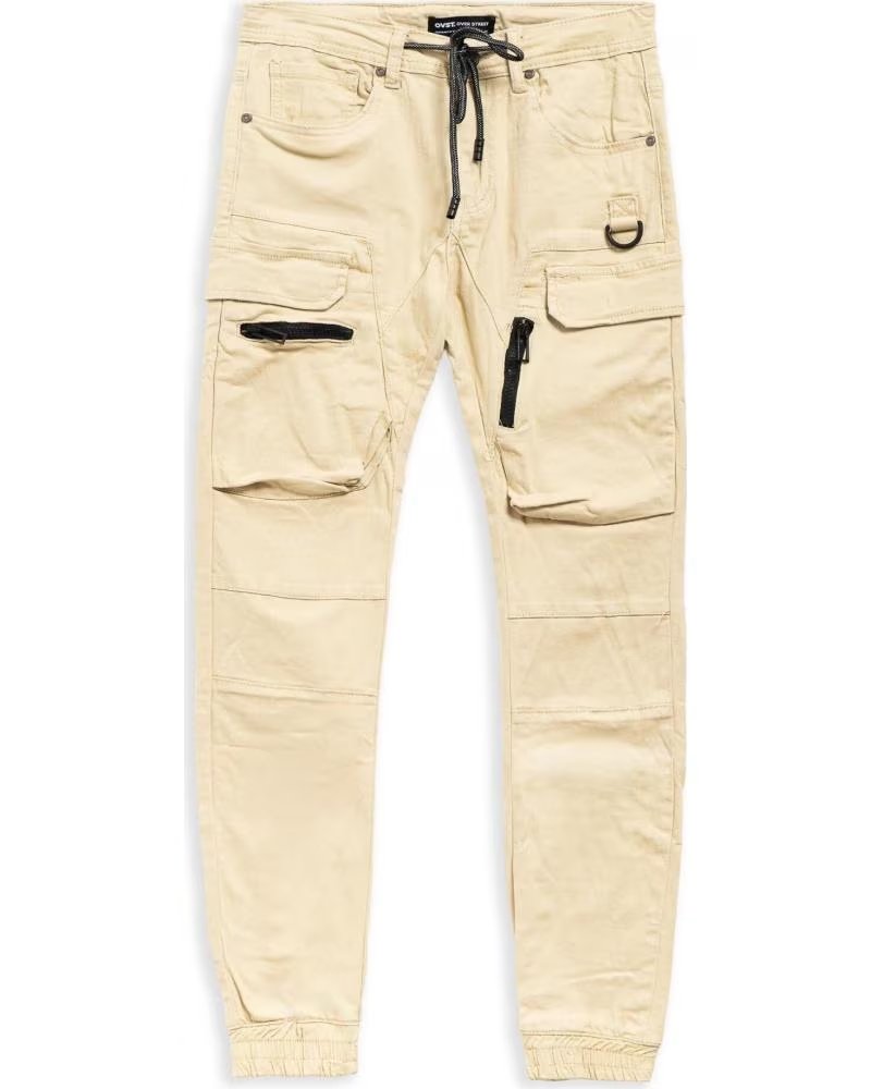 OVER STREET PANTALÓN DOUBLE ZIPPED POCKETS BEIGE REF 1179824