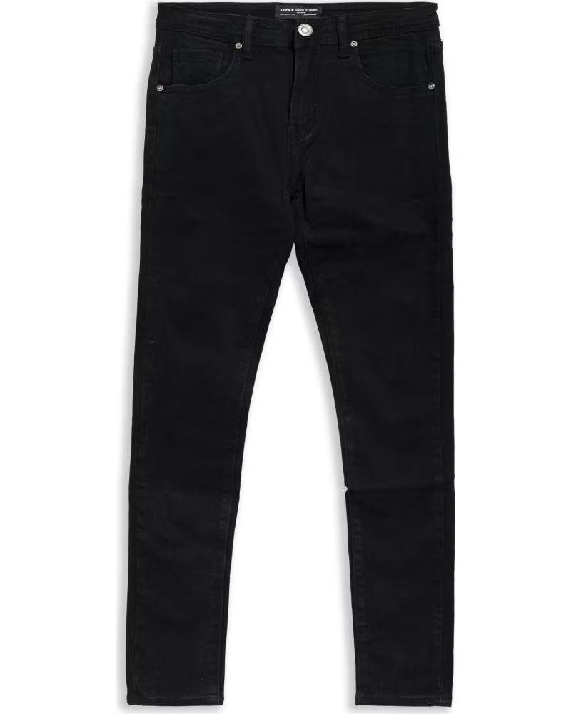 OVER STREET PANTALON SLIM FIT BASIC PANT NEGRO