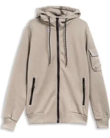 OVER STREET CHAQUETA POLY TECH ARM POCKET TRACKJACKET GRIS