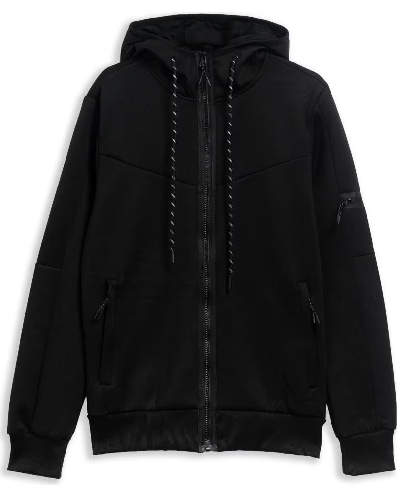 OVER STREET CHAQUETA NEGRA POLY ARM POCKET TRACKJACKET NEGRO
