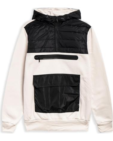 OVER STREET SUDADERA FRONT POCKET HOODIE BEIGE