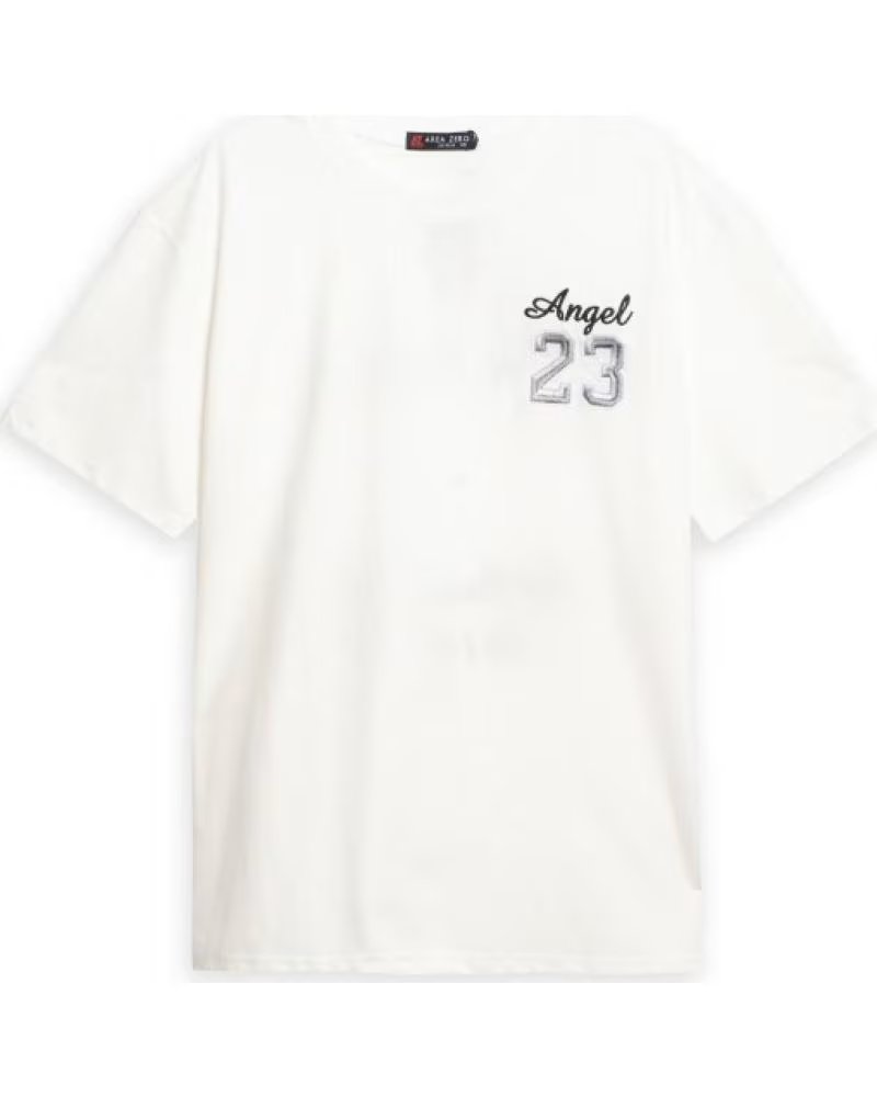 AREA ZERO CAMISETA DE MANGA CORTA LOS ANGELES EN BEIGE PARA HOMBRE BLANCO