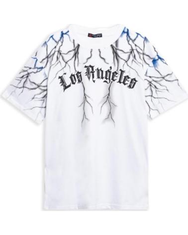 OVER STREET CAMISETA AREA ZERO BLANCA LOS ANGELES THUNDER BACK WINGS TEE BLANCO
