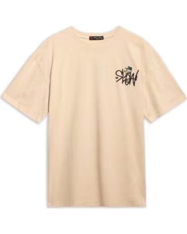 AREA ZERO CAMISETA DE MANGA CORTA SLOW DUCK EN PARA HOMBRE BEIGE