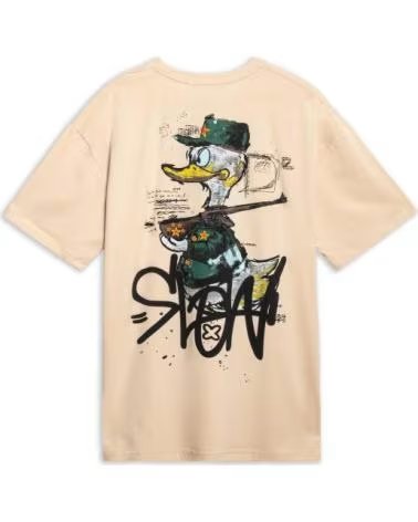 AREA ZERO CAMISETA DE MANGA CORTA SLOW DUCK EN PARA HOMBRE BEIGE