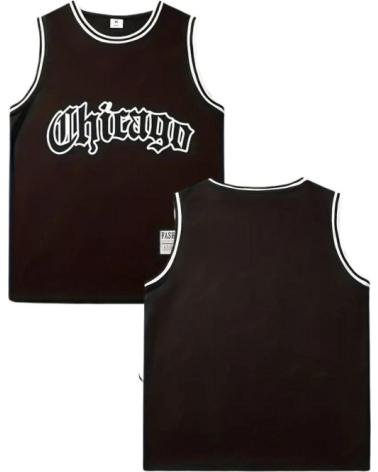 OVER STREET CAMISETA AREA ZERO NEGRA CHICAGO GOTIC LOGO TANK TOP NEGRO