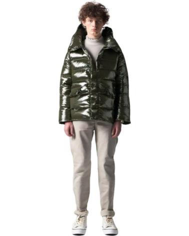 OVER STREET CAZADORA AREA ZERO SHINNY PADDED JACKET VERDE