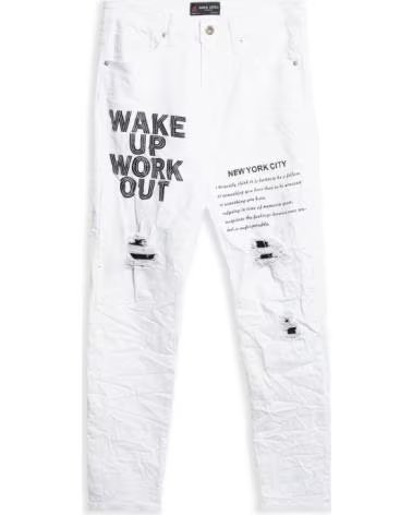 AREA ZERO PANTALON LARGO VAQUERO WAKE UP PANT EN PARA HO BLANCO