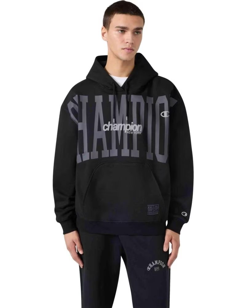 ROCHESTER FELPA CON CAPPUCCIO CHAMPION URBAN CONTEMPORARY 1186080 NEGRO