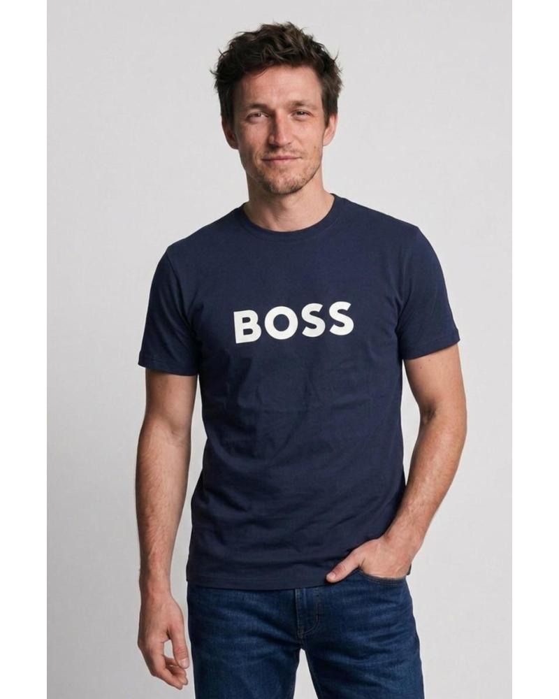 BOSS CAMISETA RN REGULAR FIT AZUL 1185563