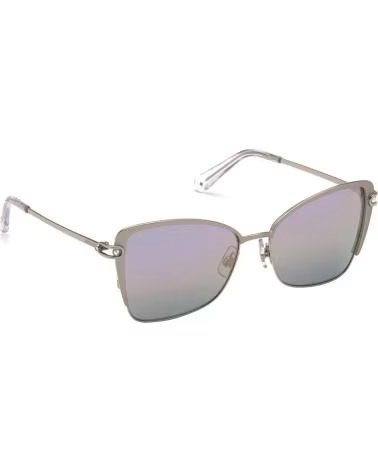 SWAROVSKI GAFAS DE SOL SK0314 RECTANGULARES DE METAL PLATA