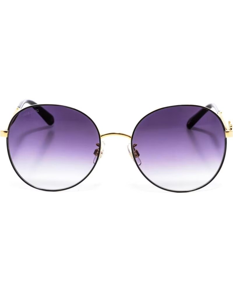 SWAROVSKI GAFAS DE SOL REDONDAS SK0244-K METAL NEGRO-DORADO