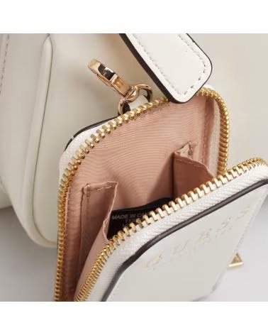 GUESS MOCHILA BEACON FALLS HFVG90-35300 COM ACESSÓRIO - CREME CREMA