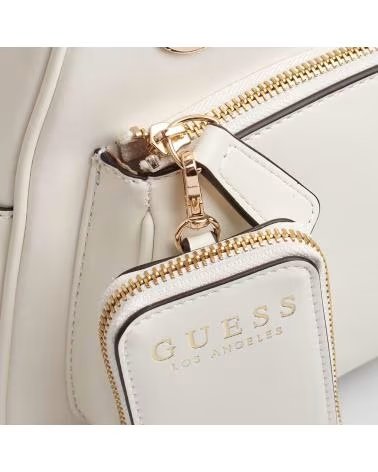 GUESS MOCHILA BEACON FALLS HFVG90-35300 COM ACESSÓRIO - CREME CREMA