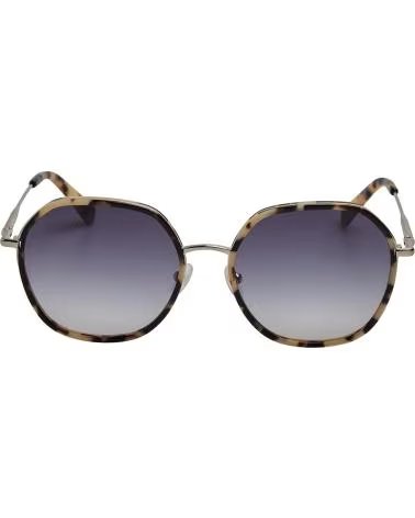 LONGCHAMP GAFAS DE SOL MUJER HEXAGONALES DE METAL CON ARO DE ACETATO L DORADO-HAVANA CLARO