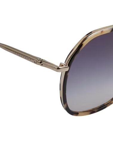 LONGCHAMP GAFAS DE SOL MUJER HEXAGONALES DE METAL CON ARO DE ACETATO L DORADO-HAVANA CLARO