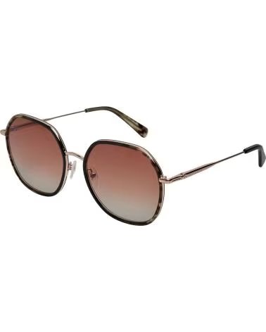 LONGCHAMP ÓCULOS DE SOL FEMININOS HEXAGONAIS LO163S METAL E ACETATO OURO ROSA REF 1180694 ORO ROSADO