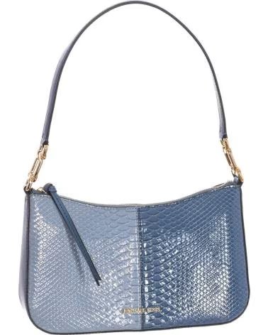 MICHAEL KORS SHOULDER BAG 38S3G7LC8E FAUX LEATHER SNAKE EFFECT BLUE AZUL