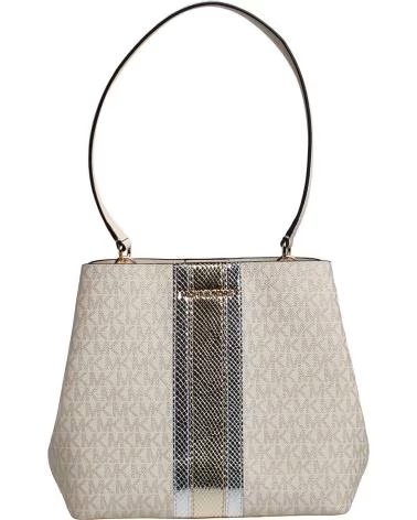 MICHAEL KORS PRATT MEDIUM SIGNATURE SHOULDER BAG 35F4G3FS2V BEIGE