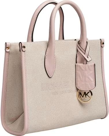 MICHAEL KORS BOLSO CROSSBODY MIRELLA SMALL SIGNATURE LOGO 35S2G7ZC5C BEIGE-ROSA