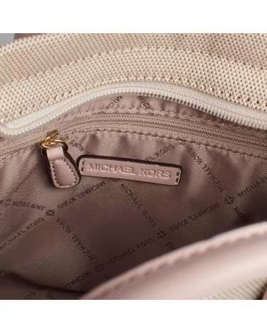 MICHAEL KORS BOLSO CROSSBODY MIRELLA SMALL SIGNATURE LOGO 35S2G7ZC5C BEIGE-ROSA