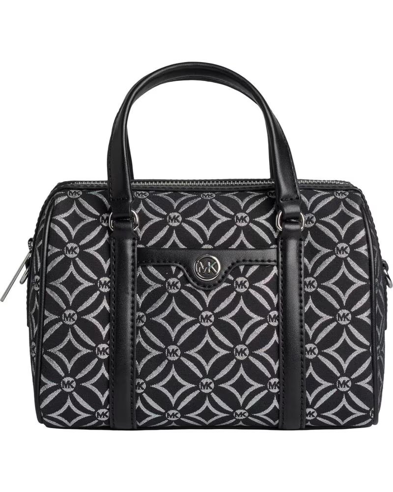 MICHAEL KORS BOLSA TIRACOLO JET SET TRAVEL DUFFLE 35F4STFC1J PRETO-PRATEADO NEGRO-PLATEADO