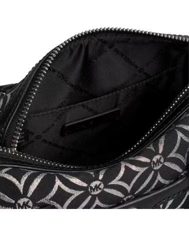 MICHAEL KORS BOLSA TIRACOLO JET SET TRAVEL DUFFLE 35F4STFC1J PRETO-PRATEADO NEGRO-PLATEADO