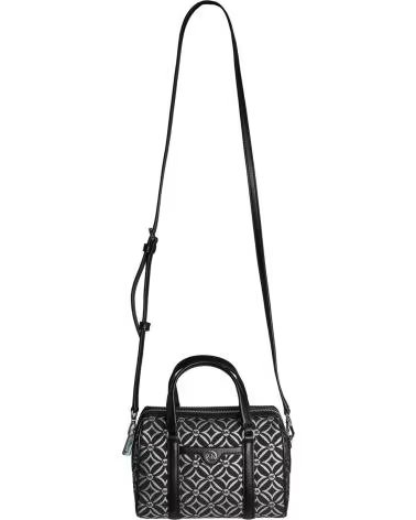 MICHAEL KORS BOLSA TIRACOLO JET SET TRAVEL DUFFLE 35F4STFC1J PRETO-PRATEADO NEGRO-PLATEADO