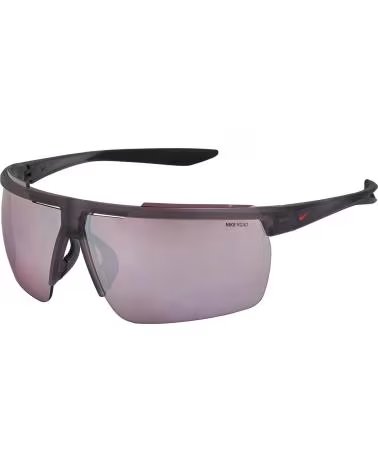 NIKE LUNETTES DE SOLEIL DE SPORT WINDSHIELD-E CW4662-080 ENVELOPPANTES GRIS OSCURO-ROJO