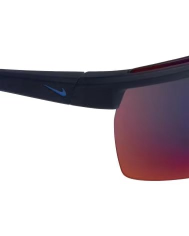 ÓCULOS DE SOL ESPORTIVOS NIKE WINDSHIELD-E CW4662-451 ENVOLVENTES CINZA ESCURO-AZUL