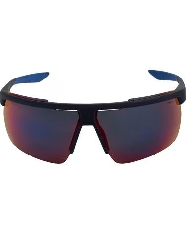 ÓCULOS DE SOL ESPORTIVOS NIKE WINDSHIELD-E CW4662-451 ENVOLVENTES CINZA ESCURO-AZUL