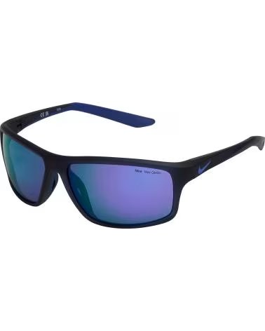 NIKE GAFAS DE SOL HOMBRE MUJER RECTANGULARES DEPORTIVAS ADRENALIN GRIS OSCURO-AZUL