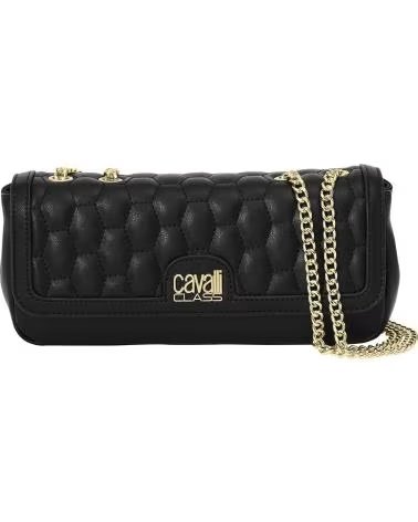 CAVALLI CLASS SHOULDER BAG CCHB0248 BLACK WITH CHAIN STRAP NEGRO