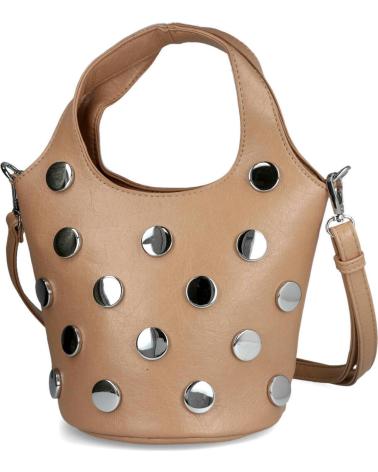 PINKDESERT BOLSO MJY6177 CON TACHAS Y ASAS, COLOR CAMEL