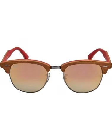 RAY BAN RAY-BAN CLUBMASTER WOOD RB3016 SUNGLASSES BROWN-RED REF: 1186516 MARRóN-ROJO