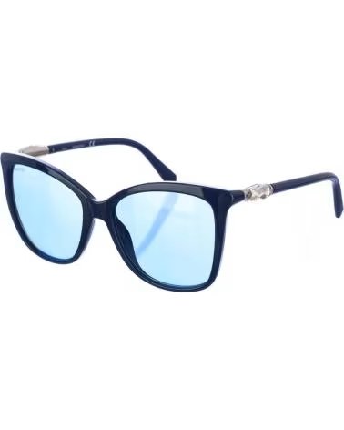 SWAROVSKI GAFAS DE SOL SK0227S CUADRADAS DE ACETATO PARA MUJER AZUL