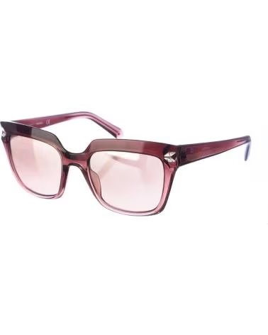 SWAROVSKI GAFAS DE SOL SK0170S CUADRADAS DE ACETATO PARA MUJER, NEGRO Y FUCSIA NEGRO-FUCSIA