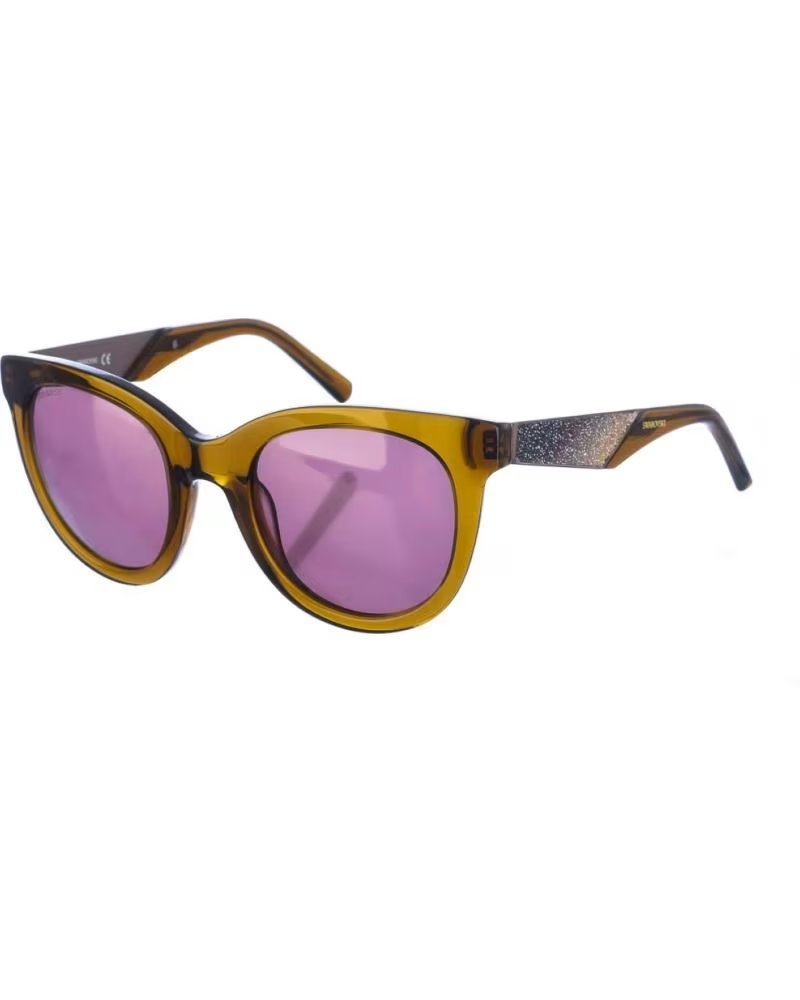 SWAROVSKI GAFAS DE SOL REDONDAS ACETATO SK0126S VERDE-PLATEADO