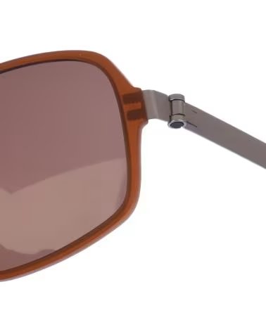 MERCEDES BENZ MERCEDES-BENZ M3018 RECTANGULAR SUNGLASSES, BROWN-SILVER ACETATE, Ø 61 MM MARRON-PLATA