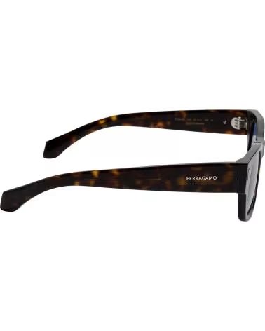 SALVATORE FERRAGAMO SF2064SE RECHTECKIGE SONNENBRILLE AUS ACETAT IN DUNKEL-HAVANNA HAVANA OSCURO