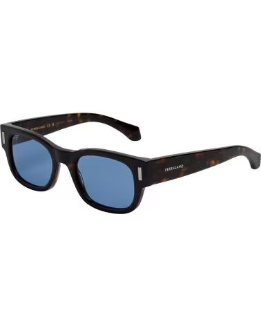 SALVATORE FERRAGAMO SF2064SE RECHTECKIGE SONNENBRILLE AUS ACETAT IN DUNKEL-HAVANNA HAVANA OSCURO