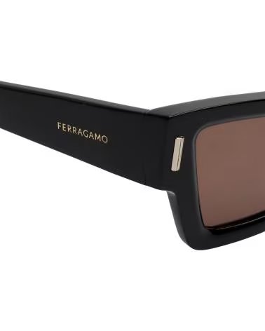 SALVATORE FERRAGAMO GAFAS DE SOL MUJER CAT EYE RECTANGULARES DE ACETATO SF2006S NEGRO