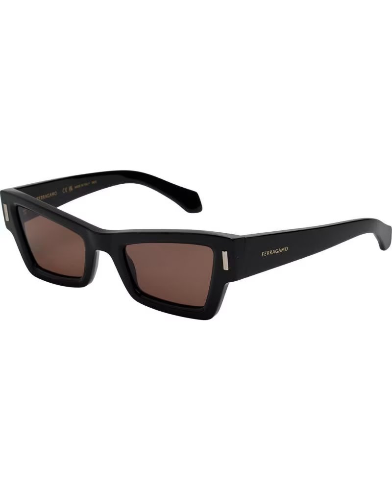 SALVATORE FERRAGAMO GAFAS DE SOL MUJER CAT EYE RECTANGULARES DE ACETATO SF2006S NEGRO