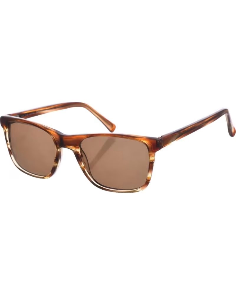 ZEN Z445 RECTANGULAR ACETATE SUNGLASSES IN CARAMEL CARAMELO