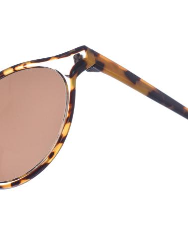 ZEN GAFAS DE SOL ESTILO PANTOS Z487 UNISEX TRANSPARENTE-NEGRO-CARAMELO REF: 1181963