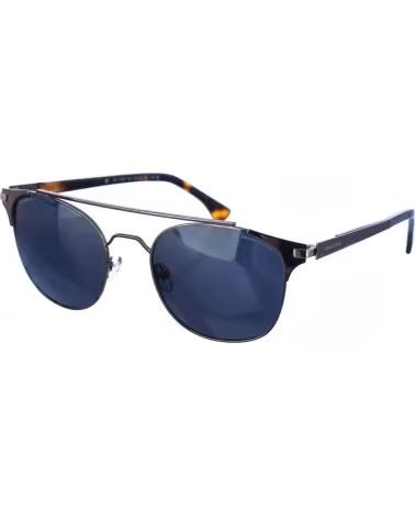 ARMAND BASI LUNETTES DE SOLEIL STYLE PILOTE AB12299 UNISEXE, MONTURE ARGENT-HAVANE PLATEADO-HABANA
